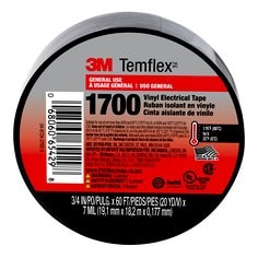 3M™ Temflex 1700 Vinyl Electrical Tape 1700-1PK-BB40, 3/4 in x 60 ft x 7 mil