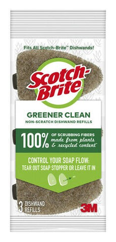 Scotch-Brite® Greener Clean Dishwand Refill 673-12, 12/3